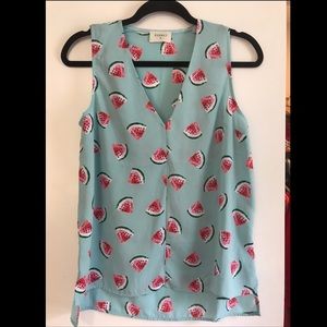 Watermelon print tank